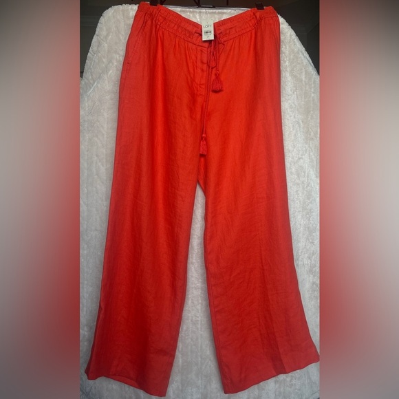 NWT Loft 100% linen pants - Picture 7 of 9